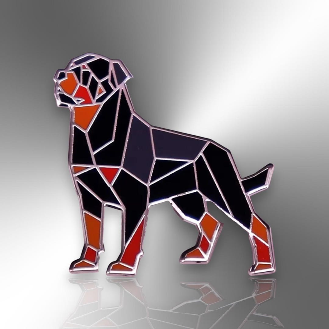 Origami Rottweiler Dog Enamel Lapel Pin Badge Animal Brooch Rottie origami-rottweiler-dog-enamel-lapel-pin-badge-animal-brooch-rottie