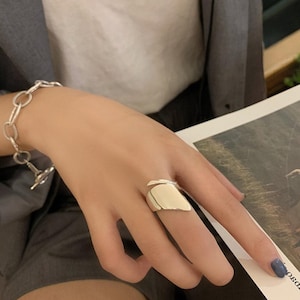 Wrap Ring | Chunky Ring | Trending Ring | Adjustable Ring | Wide Ring | Bold Style | Women&#39;s Ring | Silver Jewellery