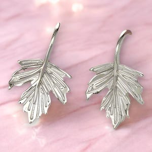 Ahornblatt Ohrringe | Sterling Silber 925 Ohrringe | Gold Ohrringe | Hochzeitsschmuck | minimalistischen Schmuck