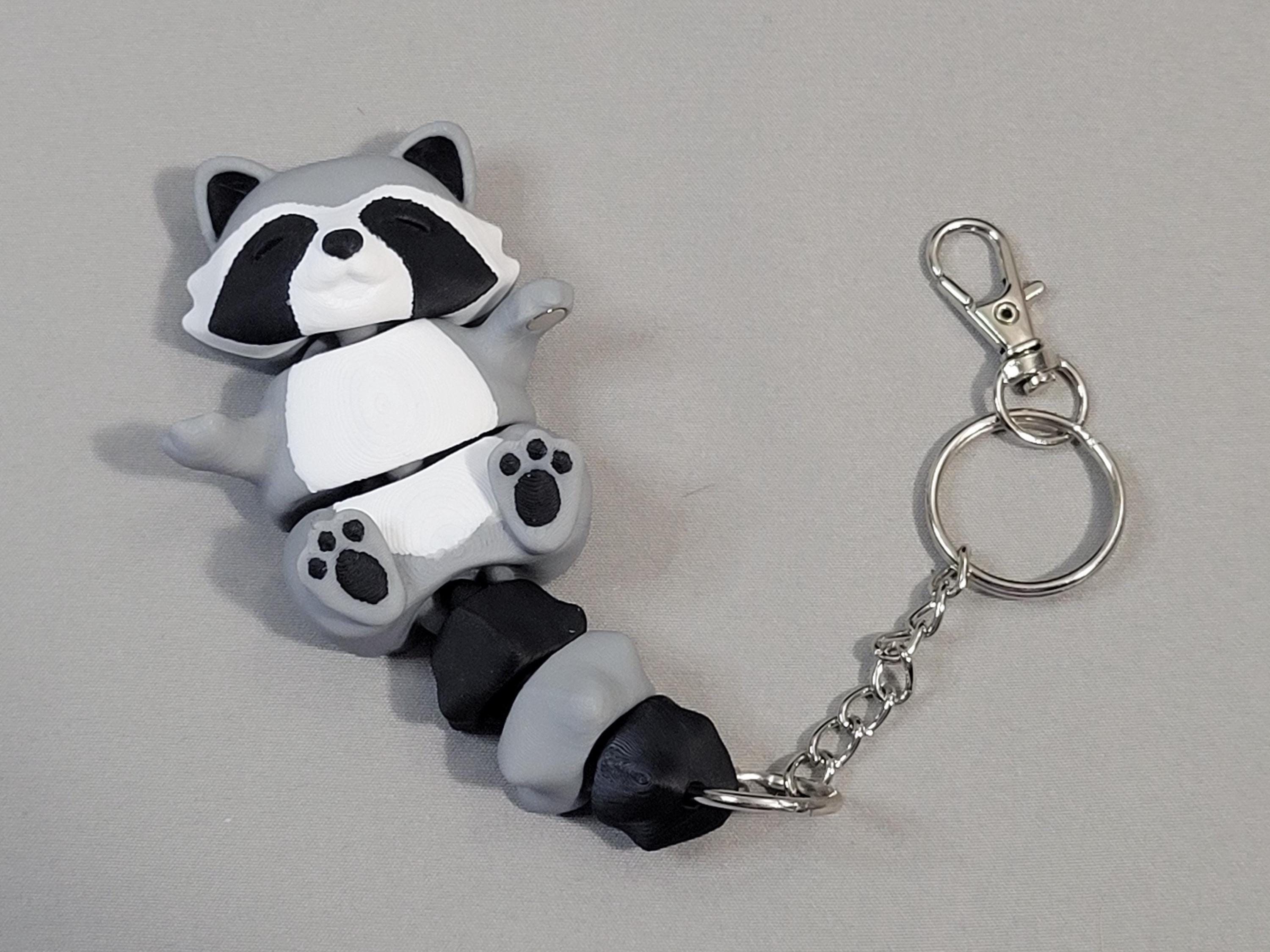Rusty the Raccoon Holding Hands Bag Charm Keychain 3D Printed ...