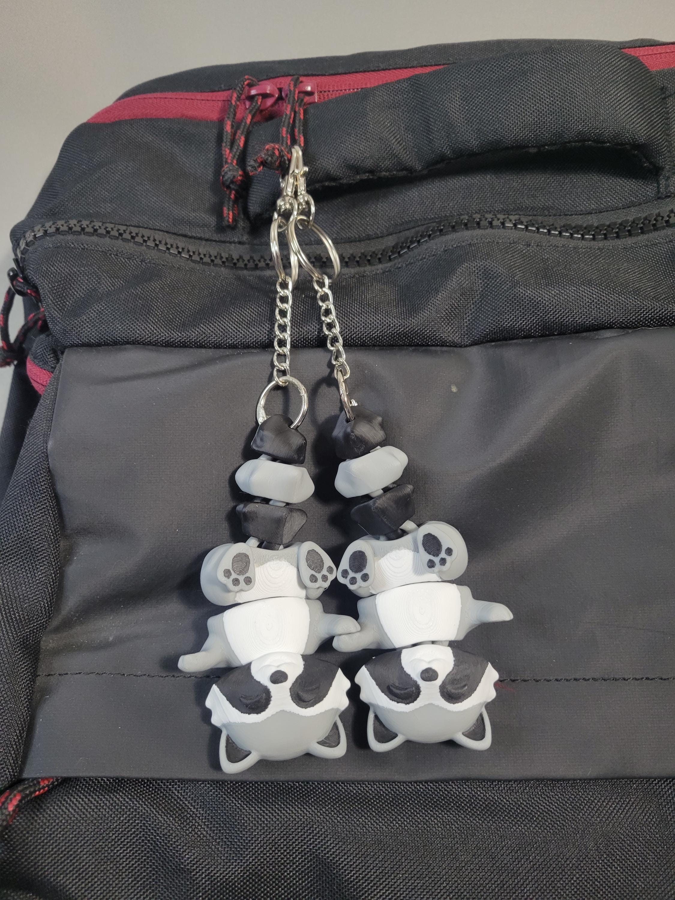 Rusty the Raccoon Holding Hands Bag Charm Keychain 3D Printed ...