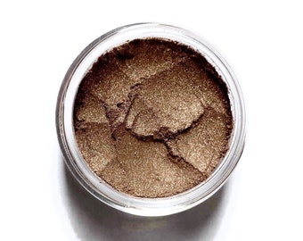 Bronze Shimmer Vegan Mineral Eyeshadow – Metallic Gold Pearl Finish
