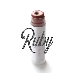Rubin - getönte veganen Lippenbalsam | Lippenstift | Lippenfarbe | Lipgloss | Rote Lippen | Mineral Lip Balm | Oxblood Lippe | Kokosnuss-Öl | Befeuchten