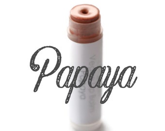 Papaya - Tinted Vegan Lip Balm| Lipstick | Lip Color | Lipgloss | Melon Lip | Mineral Lip Balm | Peach Lipstick | Coconut Oil | Moisturize