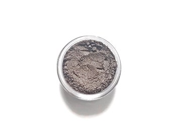 Smoke - Vegan Mineral Eyeshadow - brown with silver and bronze highlights  - Handcrafted Makeup