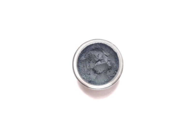 Ocean Vegan Mineral Eyeshadow medium dusty blue Handcrafted Makeup image 1