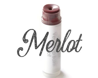 Merlot - Tinted Vegan Lip Balm| Lipstick | Lip Color | Lipgloss | Plum Wine Lip | Mineral Lip Balm | Pink Lip | Coconut Oil | Moisturize