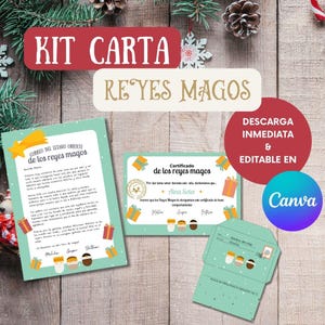 Carta de Reyes Magos Editable, Certificado de Reyes Magos, Regalo de Reyes Magos, Carta de Reyes Magos Descargable, Diploma Mágico