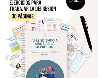 Arbeitsblätter zur Depression, Arbeitsblätter zur Psychotherapie, Plan zur psychischen Gesundheit, Therapie, Psychologie, Tagebuch zur psychischen Gesundheit