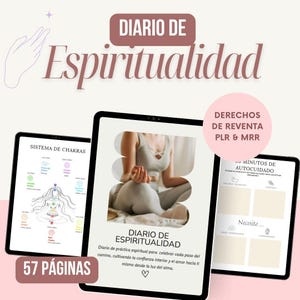 Diario de Espiritualidad, planificador de espiritualidad, despertar espiritual, Diario de Emociones, PLR & MRR, Derecho de reventa
