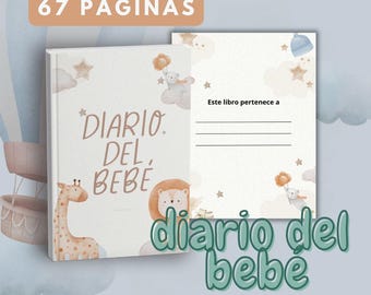 Diario del bebé imprimible, libro de recuerdos imprimible, diario de embarazo,  PLR & MRR, Derechos de reventa, regalo mamá, baby shower