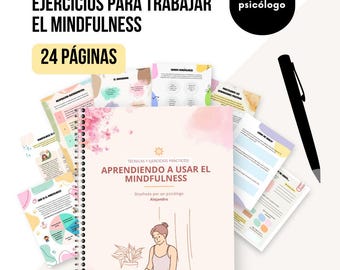 Achtsamkeits-Arbeitsblätter, Arbeitsblätter zur Beruhigung Ihres Geistes, Positiver Geist, Plan zur psychischen Gesundheit, Therapie, Achtsamkeits-E-Book