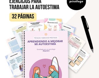 Arbeitsblätter zum Selbstwertgefühl, Arbeitsblätter zur Selbstliebe, Tagebuch zum Selbstwertgefühl, Plan zur psychischen Gesundheit, Übungen zum Selbstwertgefühl, Therapie