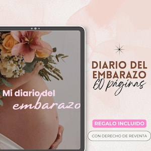 Diario del embarazo digital, planificador de embarazo, bebé recién nacido, PLR & MRR, Derechos de reventa, seguimiento semanal, regalo mamá
