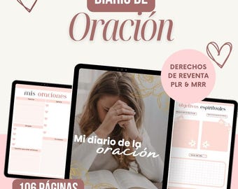 Prayer Journal with Master Resale Rights / Bible Journal / Canva Journal Template / PLR Digital Planner / Gratitude Journal