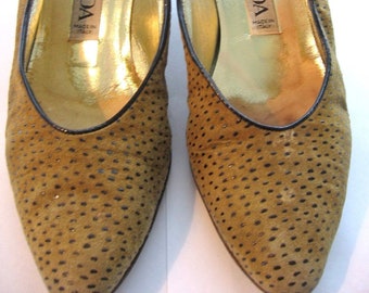 Women's Size 5, Suede Shoes Designer ESCADA by Margaretha Ley