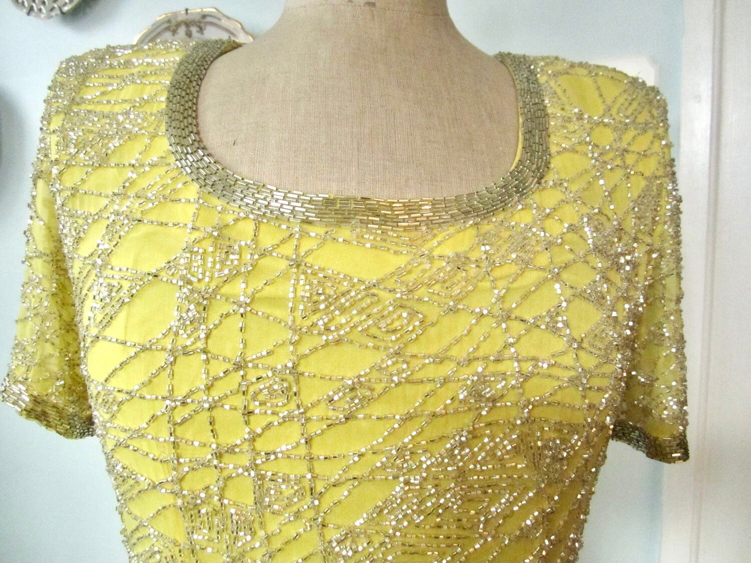 Vintage Bergdorf Goodman Bugle Beaded Cocktail Dress Petite - Etsy