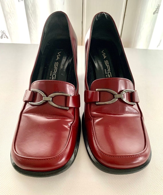 Women's Size 5 Vintage VIA SPIGA Oxblood Red Desi… - image 1