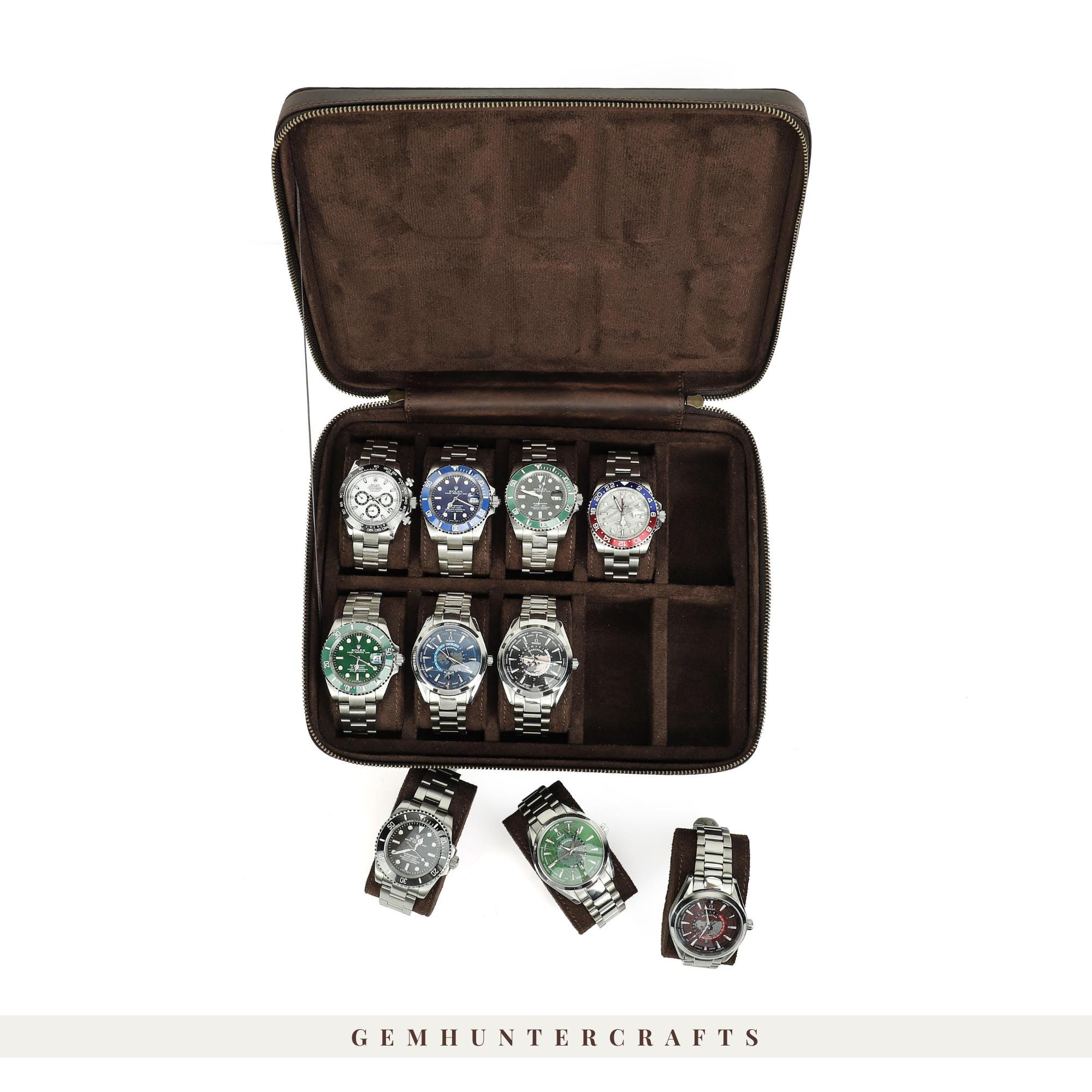 Specter Ride Watch Box 10-slot Crazy Horse Leather Watch Box – Travel Watch Organizer - Etsy