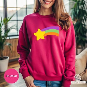 Sudadera con capucha de Mabel Pines Rainbow Star, suéter de Mable para fanáticos de Gravity Falls, disfraz de cosplay de Mabel Colorful Star, sudadera con capucha colorida para niños