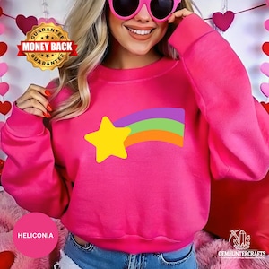 Sudadera con capucha de Mabel Pines Rainbow Star, suéter de Mable para fanáticos de Gravity Falls, disfraz de cosplay de Mabel Colorful Star, sudadera con capucha colorida para niños