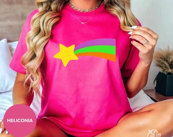 Mabel Pines Rainbow Star Sweatshirt, Mable Sweater for Gravity Falls Fans, Mabel Colorful Star Cosplay Costume, Colorful Kids Hoodie