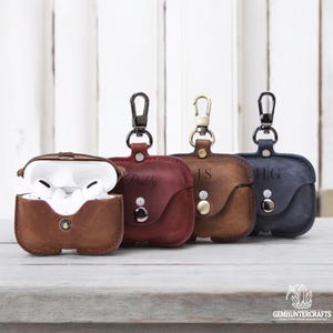 Custodia in pelle personalizzata per AirPods 3 Custodia in pelle pieno fiore per AirPods 3 Pro Custodia personalizzata per AirPod Regalo in pelle Crazy Horse per lui