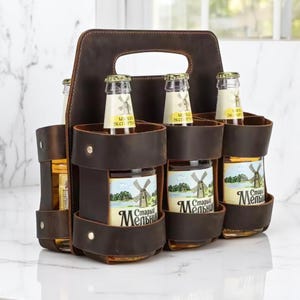 Hide & Drink Full Grain Leather Hammer Holster - Handmade Belt Carrier For Tools, Bourbon Brown
