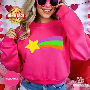 Sudadera con capucha de Mabel Pines Rainbow Star, suéter de Mable para fanáticos de Gravity Falls, disfraz de cosplay de Mabel Colorful Star, sudadera con capucha colorida para niños