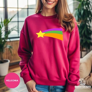 Sudadera con capucha de Mabel Pines Rainbow Star, suéter de Mable para fanáticos de Gravity Falls, disfraz de cosplay de Mabel Colorful Star, sudadera con capucha colorida para niños