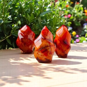 Roter Achat Fackel Flamme Natürlicher Karneol Quarz - Crystal Flame Skulptur, Roter Karneol Freeform, Kristall Decor, Einzigartiges Kristall Geschenk
