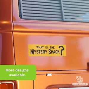Naklejka na zderzak Mystery Shack, Baby Bill Cipher Baby On Board, Kilka Timez, Uwaga Fox za kierownicą, Weirdmageddon