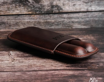 ヴィンテージレザーシガレットケース レトロシガーカバー 本革タバコ