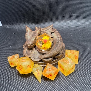 Rubber duck full dnd set of dice