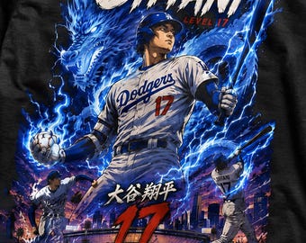 Shohei Ohtani Dragon Lightning Baseball Fan Vintage Graphic T-Shirt Tee