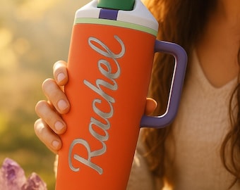 Personalized Owala FreeSip Tumbler | Laser Engraved 40 oz | Custom Font & Icon | Gift for Her, Him, Kids, Owala Water Bottle