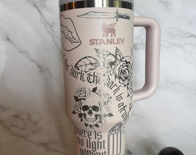Featured listing image: Haunting Adeline Inspired Stanley | Custom 40 oz Tumbler | Dark Romance Bookish Gift | Personalized Reader Cup | Zade & Addie Fan Merch