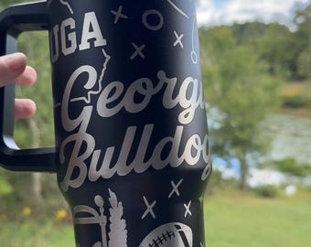 Custom Georgia Football Tumbler - Bulldogs Travel Mug University of Georgia UGA  Cup