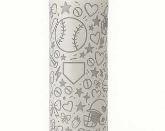 Personalized Softball Owala FreeSip Water Bottle | Laser Engraved 24, 32, 40 oz | Softball Coquette | Gift for player or Coach Owala