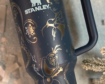 Custom Engraved Frozen Inspired Tumbler. Anna and Elsa Cup. Olaf 40oz Stanley Tumbler. Kids Stanley Cup.