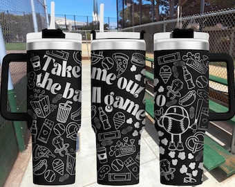 Personalized Baseball Mama Engraved Stanley Tumbler - Ballpark - Ballgame - BaseBall Mom Stanley Cup - Ballgame Concession Stand Tumbler