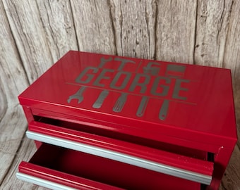 Custom Mini Tool Box. Personalized Craft Organizer. Laser Engraved Tool Box for Men. Christmas Gifts for Him. Kobalt Mini Tool Box.