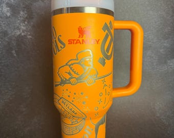 Custom Tennessee Football Tumbler - Go Vols Travel Mug - Checkerboard Rocky Top Cup