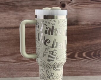 Personalized Baseball Mama Engraved Stanley Tumbler - Custom Stanley Snacks- BaseBall Mom Stanley Cup -  Engraved Tumbler