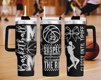 Basketball Mom Engraved Stanley Tumbler - Basketball Mama Engraved Tumbler - Basketball Mom Cup -
