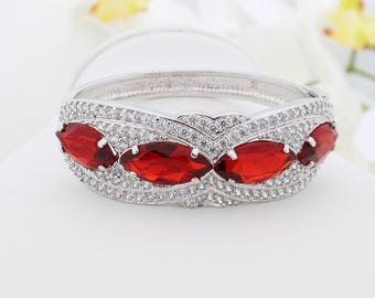 Rhinestone Crystal Bracelet - 6.25 inches