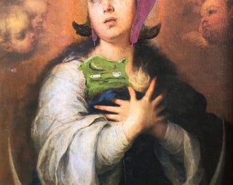 Louise Belcher & Kuchi Kopi Upcycled Painting Art Print