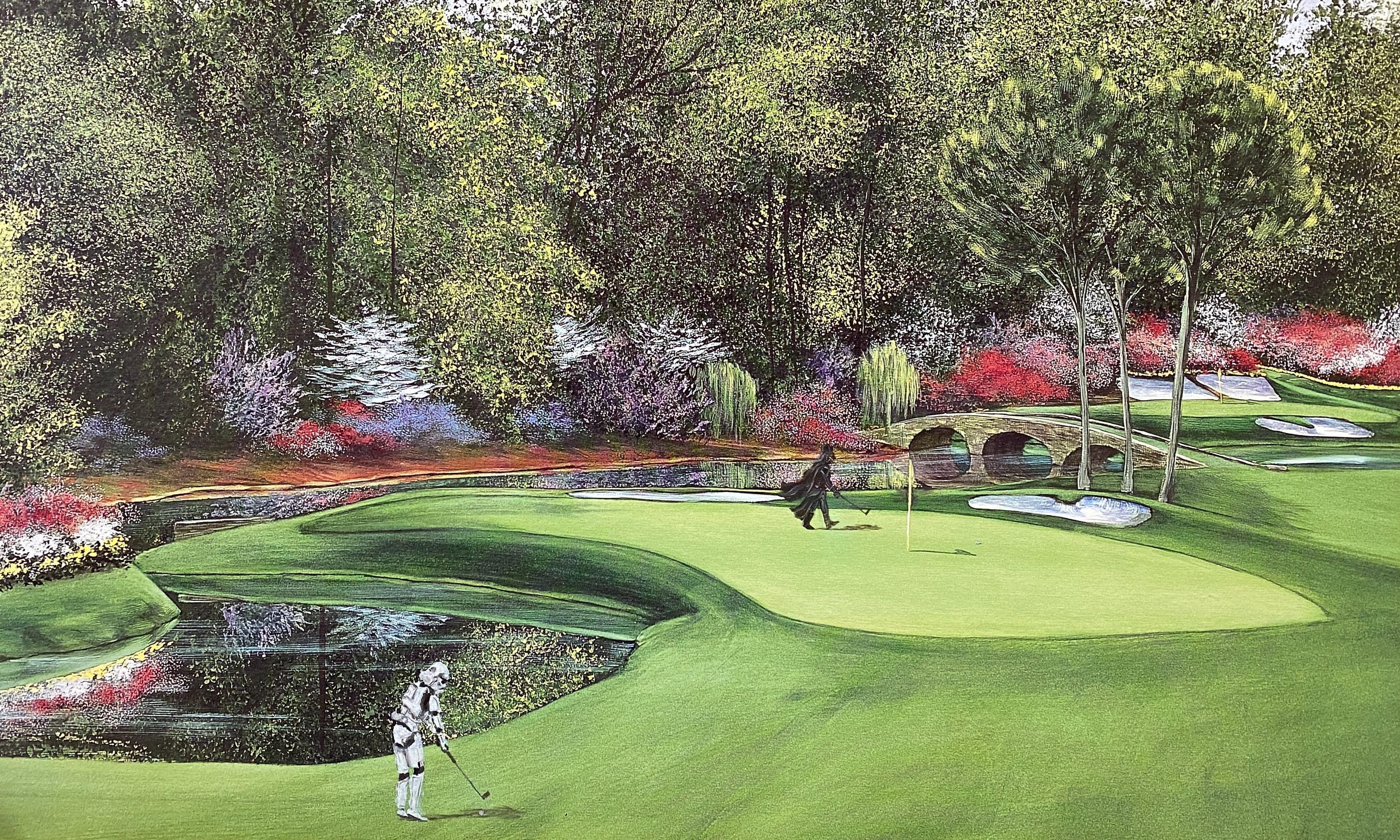 Golfing Darth Vader & Stormtrooper Art Print: Upcycled Star Wars Decor