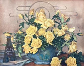 Nuka cola vault-Tec boy Upcycled parody still life painting fine art print poster