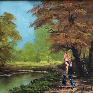 Jar jar binks Star Wars Upcycled Secondhand-Laden Landschaft Malerei Fine Art Print Dekor Poster